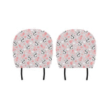 Cute panda ballon heart pattern Car Headrest Cover