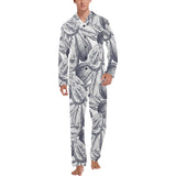 Guava tropical hand drawn pattern Men's Long Pajama Set