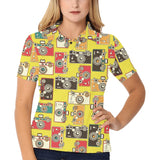 Camera Pattern Print Design 02 Women's All Over Print Polo Shirt