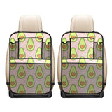 Avocado heart pink background Car Seat Back Organizer