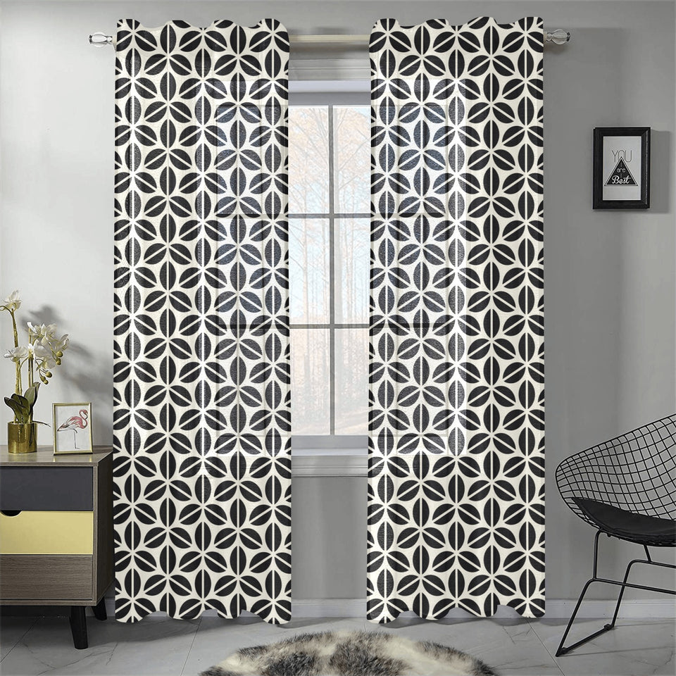 Coffee bean abstract modern pattern Gauze Curtain