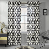Coffee bean abstract modern pattern Gauze Curtain