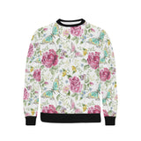 Hand drawn butterfly rose Men's Crew Neck Sweatshirt