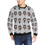 Cute ninja pattern Men's Crew Neck Sweatshirt
