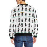 Cute ninja katana sword pattern Men's Crew Neck Sweatshirt