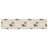 Cute Siberian Husky Table Runner