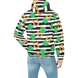 Horseshoes Pattern Print Design 01 Men's Padded Hooded Jacket