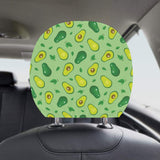 Avocado pattern green background Car Headrest Cover