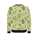 Durian leaves pattern background Men's Crew Neck Sweatshirt