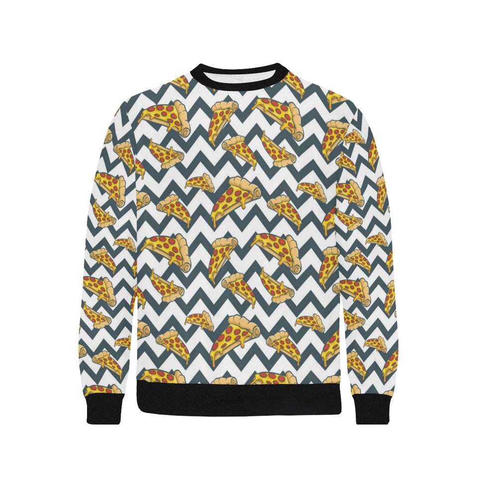 Pizza design pattern Men's Crew Neck Sweatshirt