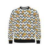Pizza design pattern Men's Crew Neck Sweatshirt
