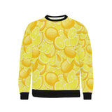 lemon pattern Men's Crew Neck Sweatshirt