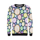 Colorful clock background Women's Crew Neck Sweatshirt