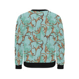 Monkey Palm tree background Men's Crew Neck Sweatshirt