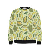Durian leaves pattern background Men's Crew Neck Sweatshirt