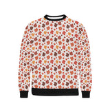 Colorful Maple Leaf pattern Men's Crew Neck Sweatshirt