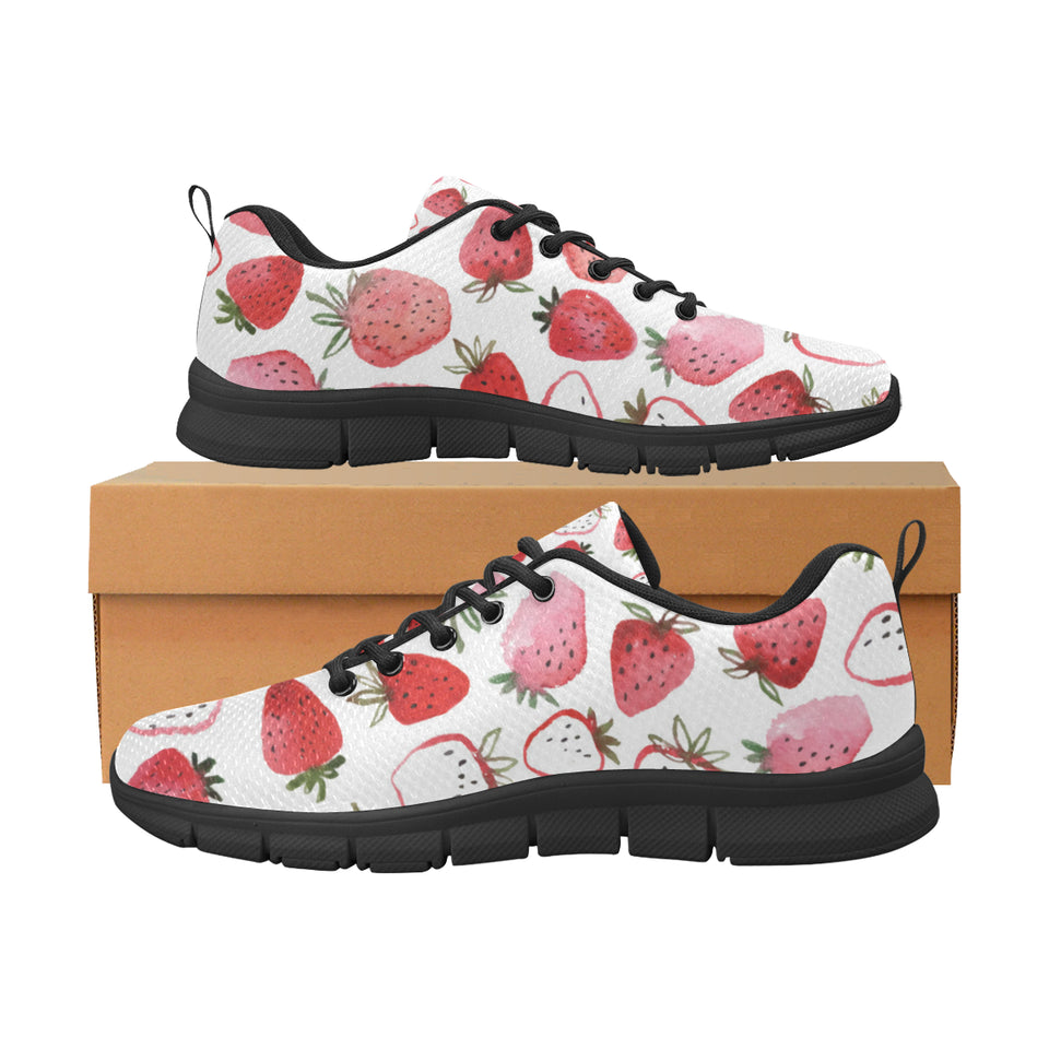 watercolor hand drawn beautiful strawberry pattern Women's Sneaker Shoes