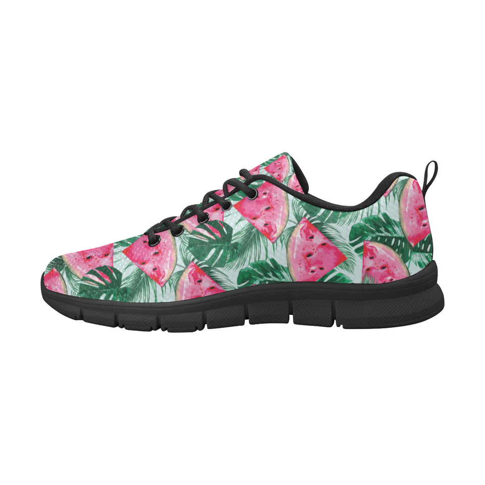 Watermelons tropical palm leaves pattern Women's Sneaker Shoes