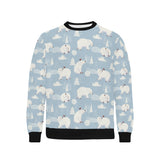 Cute polar bears Christmas decoration pattern Men's Crew Neck Sweatshirt
