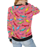 Colorful wrapped candy pattern Women's Crew Neck Sweatshirt