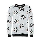 Cute cows pattern Women's Crew Neck Sweatshirt