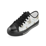 Cute Rhino pattern background Kids' Boys' Girls' Low Top Canvas Shoes Black