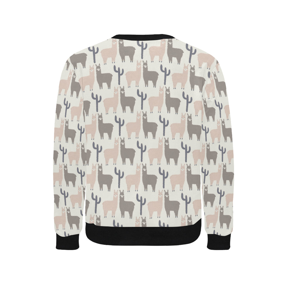 Llama Alpaca pattern Men's Crew Neck Sweatshirt