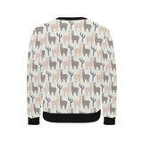 Llama Alpaca pattern Men's Crew Neck Sweatshirt
