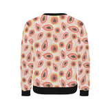 papaya leaves pattern Men's Crew Neck Sweatshirt