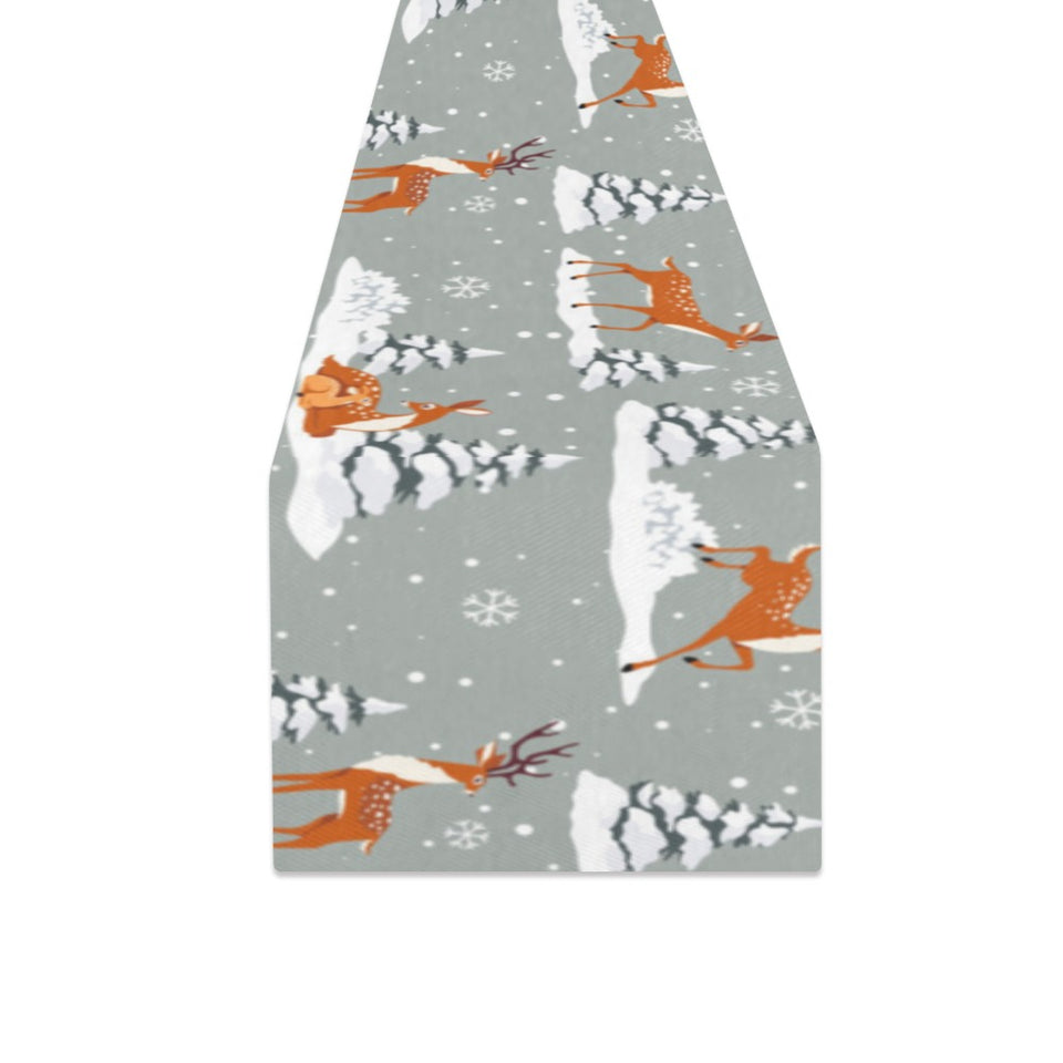 Beautiful deers Winter Christmas Table Runner