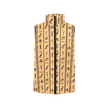 Egypt Hieroglyphics Pattern Print Design 02 Men's Padded Vest