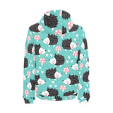 Hedgehog Pattern Print Design 03 Men's Padded Hooded Jacket