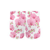 pink purple orchid pattern background Men's Swimming Trunks