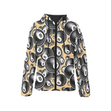 Billiard Ball Pattern Print Design 04 Women's Padded Hooded Jacket