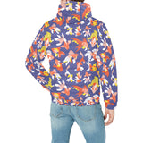 Goldfish Pattern Print Design 04 Men's Padded Hooded Jacket