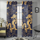 Gold dragon pattern Gauze Curtain