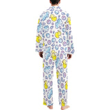 Duck Pattern Print Design 01 Men's Long Pajama Set