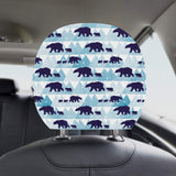 polar bear winter snow pattern Car Headrest Cover