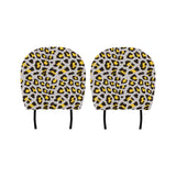 Gray Leopard print pattern Car Headrest Cover