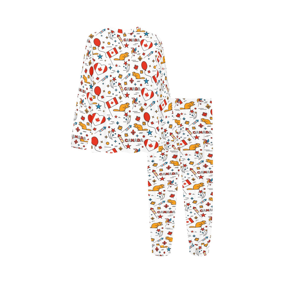 Canada Pattern Print Design 03 Kids' Boys' Girls' All Over Print Pajama Set
