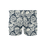 Sugar skull black white pattern Men's Swimming Trunks