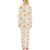 Lion Pattern Print Design 04 Women's Long Pajama Set