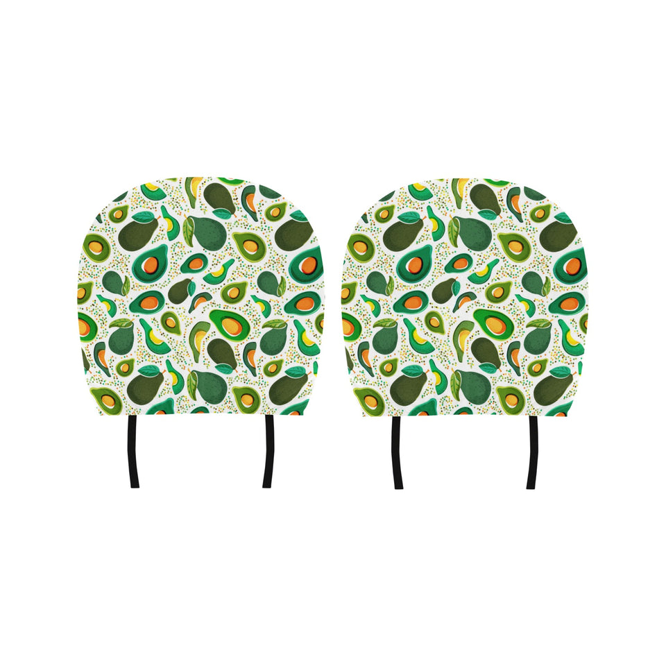 Avocado design pattern Car Headrest Cover