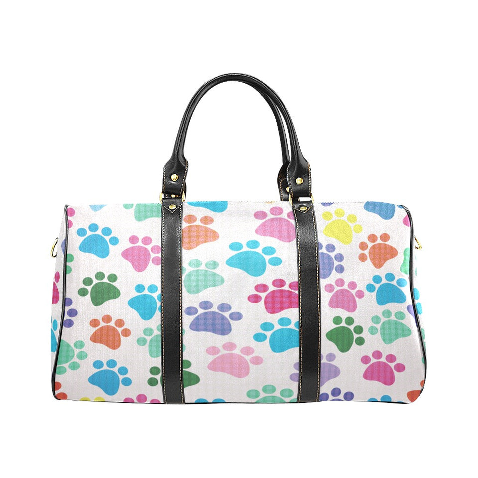 Dog Paws Pattern Print Design 01 Travel Bag