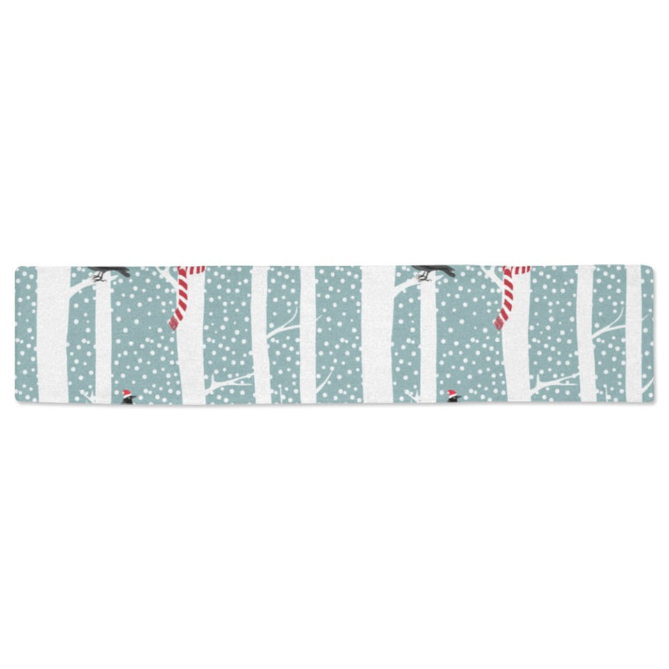 Crows christmas hat scarf Table Runner