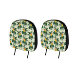 Beautiful parrot palm leaves pattern Car Headrest Cover