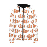 Clown Fish Pattern Print Design 05 Men's Padded Hooded Jacket