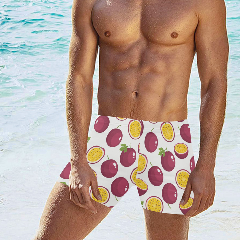 Passion fruit design pattern Men's Swimming Trunks