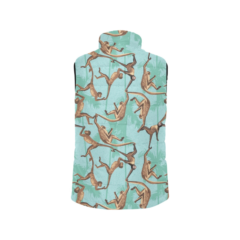 Monkey Palm tree background Men's Padded Vest