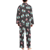 Camera Pattern Print Design 04 Men's Long Pajama Set